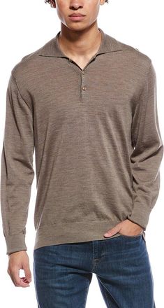 Eton Fine Knit Wool Polo Shirt