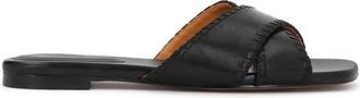Kazar Renesme leren slippers - Dames - Sandalen - Zwart - 37 EU - Leer - Schoenen