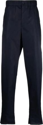 Giorgio Armani Trainingsbroeken - Heren - Wijde Broeken - Blauw - XL - Katoen - Broeken