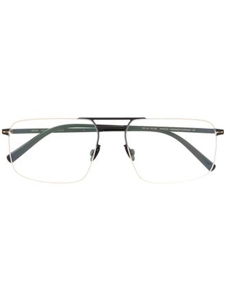 Mykita Hiro square-frame glasses - unisex - Steel - 55 - Black