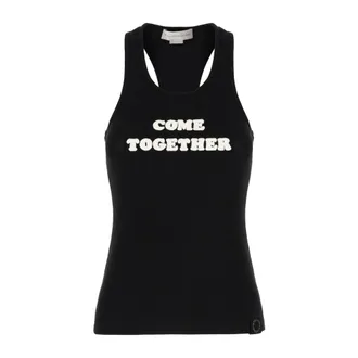 Stella McCartney Dames, Tops, Zwart, Maat: M Katoen