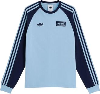 adidas x Oasis Tour 3-Stripes LongSleeve T-Shirt Asia Sizing Clear Sky Night Indigo KT3427