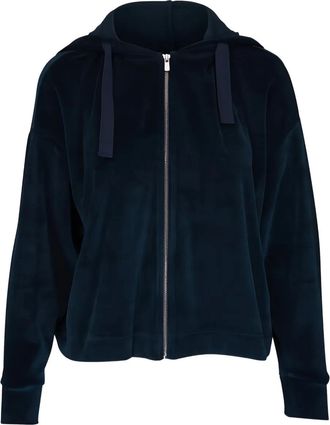 Majestic Filatures Felpa con cappuccio e zip - Blu