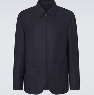 Giorgio Armani Giacca Chevron in misto lana e cashmere