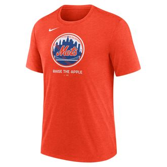 Nike New York Mets Logo Nike Mens MLB T-Shirt in Orange | NJFD89LNME-J77