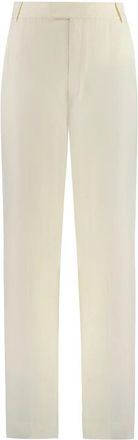 St. John High-waist Wijde Pijpen Broek - Dames - Straight fit broeken - Beige - S - Broeken