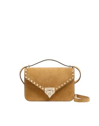 Valentino Garavani Beige Rockstud Small Shoulder Bag