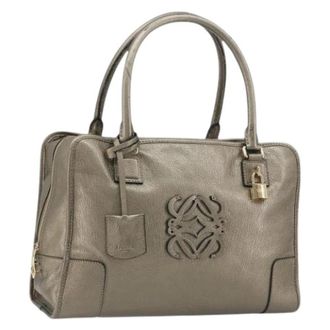 Loewe Pre-owned Hand Bag - Dames - Vintage Handtas - Grijs - ONE Size - Leer - Vintage