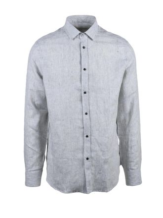 Deuxieme Shirt Grey Linen Men Shirt
