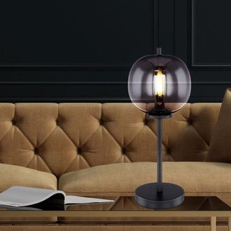Globo Lighting Lampada da tavolo design lampada da lettura per ufficio che illumina il corridoio di vetro nero fumo vetro