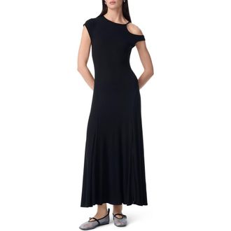 Robert Rodriguez Clarice Cutout Shoulder Maxi Dress in Black at Nordstrom Rack, Size X-Small