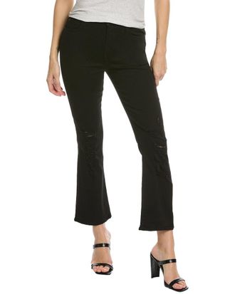 7 For All Mankind Black High Waist Slim Kick Jean