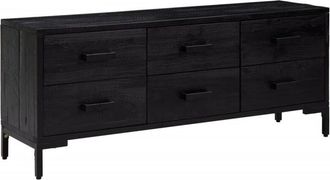 vidaXL Storage Cabinet Black 110x30x45 cm Solid Pinewood vidaXL