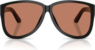 Miu Miu 61mm Oversize Pilot Sunglasses in Black /Brown at Nordstrom
