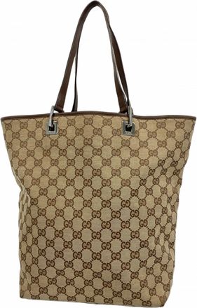Gucci Brown Canvas Tote Bag (Pre-Owned)
