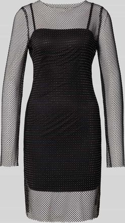 Only Eng anliegendes Freizeitkleid in Netz-Optik Modell TORVI in Black, Größe XL