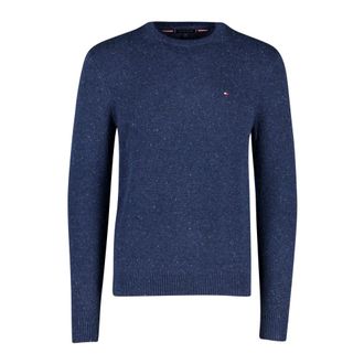 Tommy Hilfiger Truien & Vesten, Heren, Blauw, M, Wol, Donegal Wollenmix Crewneck Trui