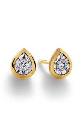 Monica Vinader Lab Grown Diamond Pear Stud Earrings in 18Ct Gold Vermeil /Lab Dia at Nordstrom