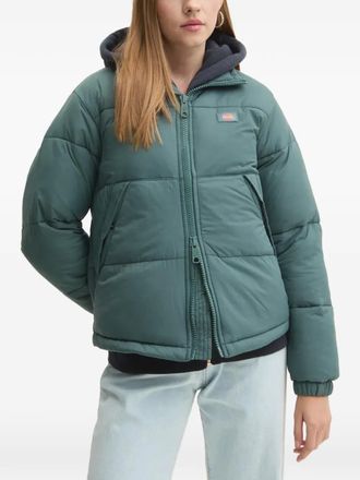 Dickies hooded quilted jacket - women - Polyamide/Polyester - L - Green