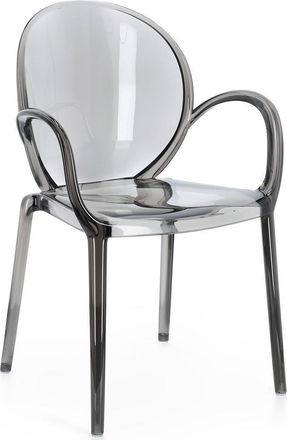 BIZZOTTO Stapelbarer In-/Outdoor Design Stuhl Camilla mit Armlehnen - Fume