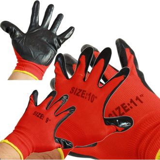 Trade Shop Trade Shop - 12 Paia Di Guanti Da Lavoro Spalmati Nylon Nitrile Disponibili In 91011