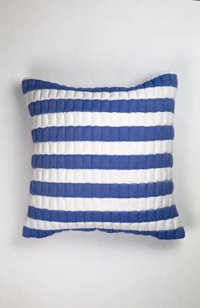 Archive New York Quilted Sujani Striped Throw Pillow in Blue at Nordstrom, Size 20X20