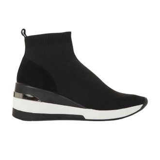 Dune London Dames Engel Suede Wedge Sneakers (Zwart)