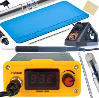 OEM Estaci&oacute;n De Soldadura Rosfix Para Puntas T12 Rosfix Orange Akbash Standard T12oas Electric Serie Pro+ Punta De Soldadura T12-bc4 + T12-d24 + Alfombril
