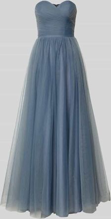 Luxuar Luxuar Regular Fit Abendkleid in semitransparentem Design in Rauchblau, Gr&ouml;&szlig;e 32