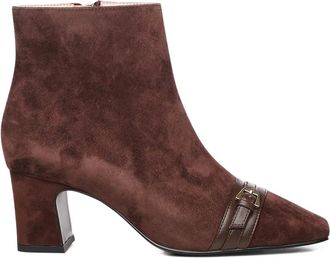 Coccinelle buckle-strap boots - women - Kid Leather/Artificial Leather/Rubber/Polyurethane - 36 - Brown