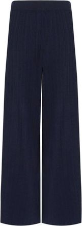 Max Mara Garza Broek - Dames - Wijde Broeken - Blauw - S - Polyester - Broeken