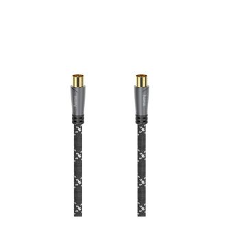 Hama 00205072 Cable Coaxial 5 M Negro, Gris