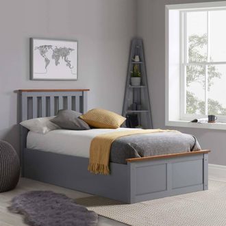 Birlea Phoenix Ottoman Storage Bed Frame in Grey | Size: Double
