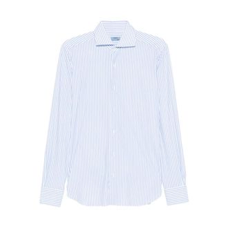 Barba Casual Shirts, male, Blue, Size: 3XL Camicia a righe