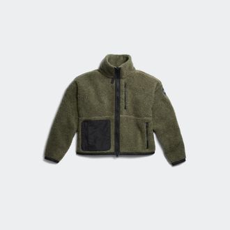 Canada Goose Simcoe Zip Up Fleece Jacket Black Disc (Women, Smokey Sage, XL)