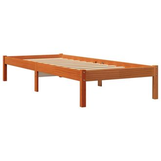 vidaXL Estructura De Cama Sin Colch&oacute;n Madera De Pino Marr&oacute;n 90x200 Cm Vidaxl