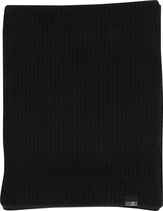 Maison Margiela Ribbed Knit Scarf With Subtle Branding
