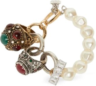 Max Mara ring-charm bracelet - White