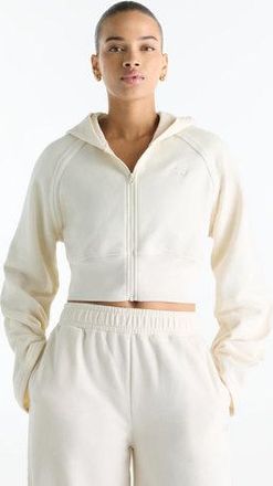 New Balance Donna Brushed Coastal Fleece Full Zip in Beige, Taglia 2XL