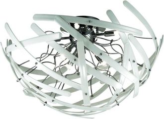 Dmora L&aacute;mpara De Techo Vergato, Estructura De Vidrio, Blanca