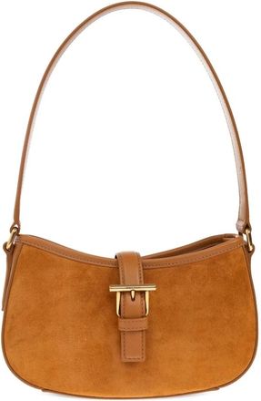 Alexander McQueen Bruine Mini Schoudertas met T-Gesp - Dames - Schoudertassen - Bruin - ONE Size - Tassen