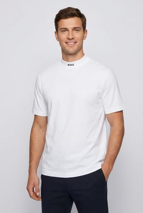 Boss Green by Hugo Boss T-Shirt BOSS GREEN, Herren, Gr. XXL, wei&szlig;100, Single Jersey, Obermaterial: 95% Baumwolle, 5% Elasthan, unifarben, relaxed fit normal, Rundhals, Shirts