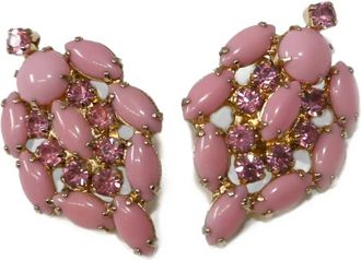 Rewind Oorclips met kristal - Roze
