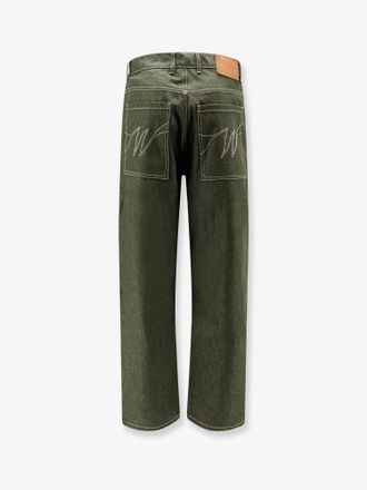Walk In Paris Double-Knee Denim Trousers - Green