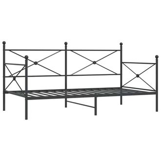 Berkfield Home Day Bed without Mattress Black 100x200 cm Steel