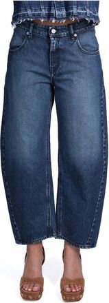 Cycle 362P540 Wide Leg Jeans - Dames - Loose Fit Jeans - Blauw - W27 - Katoen - Jeans