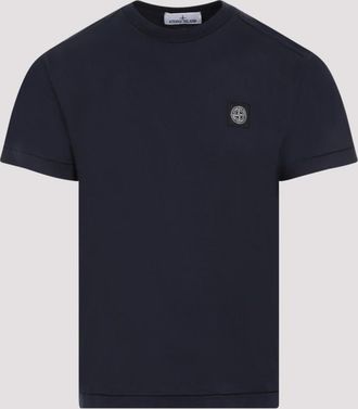 Stone Island Navy Blue Cotton T-Shirt