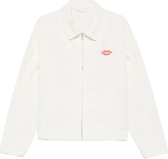 Kenzo Loves Zipped Coach Jacket - Heren - Zomerjassen - Wit - XL - Katoen - Jassen