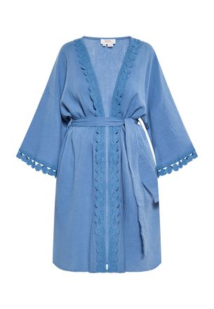 Usha Kimono Dames denimblauw