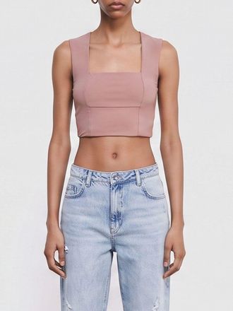 Patrizia Pepe Top cropped in jersey